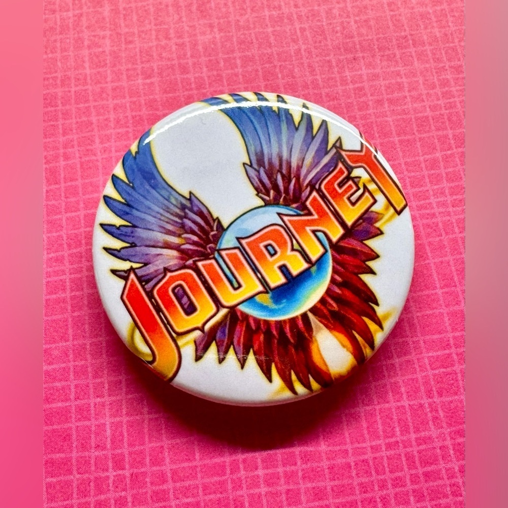 New Journey Classic Rock Band Music Group Retro Style Button Pin - 1.75” - Picture 3 of 4